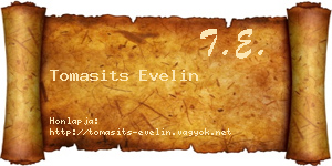 Tomasits Evelin névjegykártya