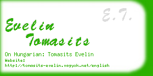 evelin tomasits business card